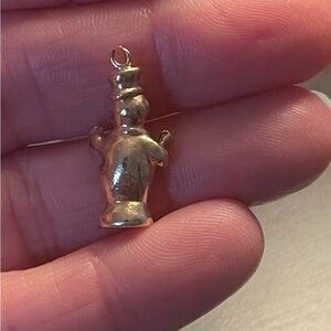 14K gold 3D snowman charm